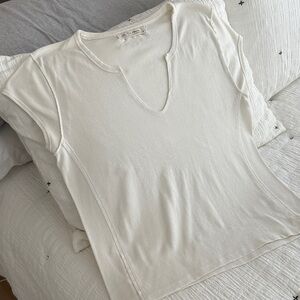 We The Free Cream Short Sleeve Top